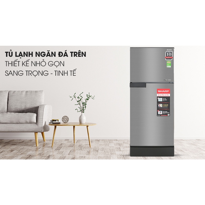 Tủ Lạnh Sharp SJ-X176E-SL 165 Lít - Mới 100%