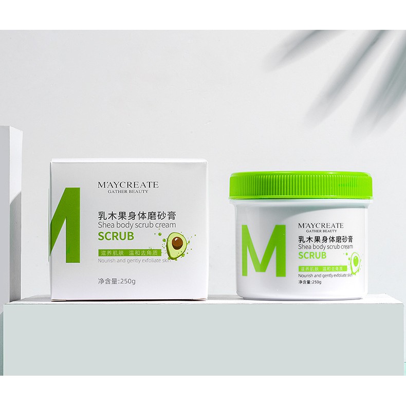 Một Hũ Tẩy Da Chết Body Sáng Da Qủa Bơ Maycreate Shea Crub 250ML | BigBuy360 - bigbuy360.vn