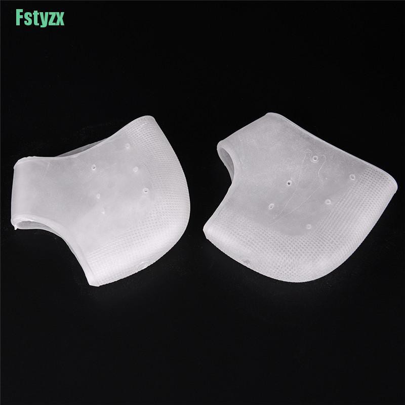 fstyzx 2 PCS Silicone Moisturizing Gel Heel Sock Cracked Foot Skin Care Protector Hot