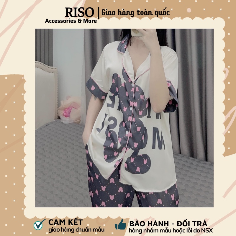 Pyjama lụa nữ, bộ đồ mặc nhà, đồ ngủ LỤA LATIN cao cấp mác SAM loại 1 - CD04