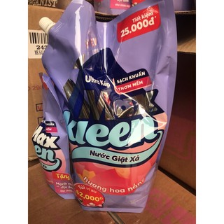 Túi 3,8kg nước giặt xả Maxkleen các hương thơm.