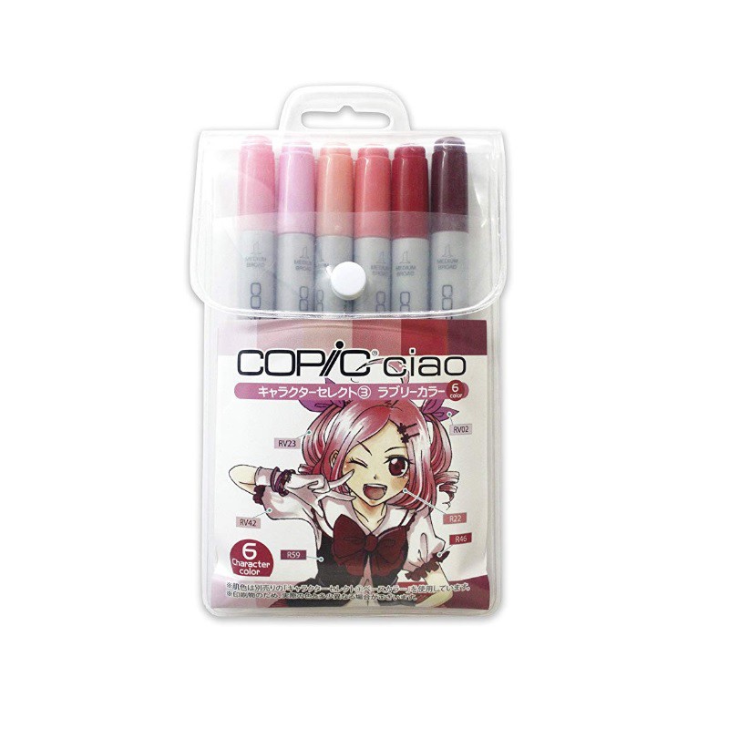 Màu dạ Copic Ciao set 6 bút nội địa Nhật Bản Marker Copic Ciao Japan version