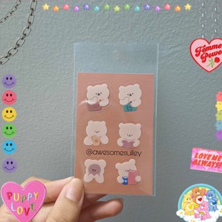 Sticker Gấu Trang Trí Sổ/ Stickers PVC