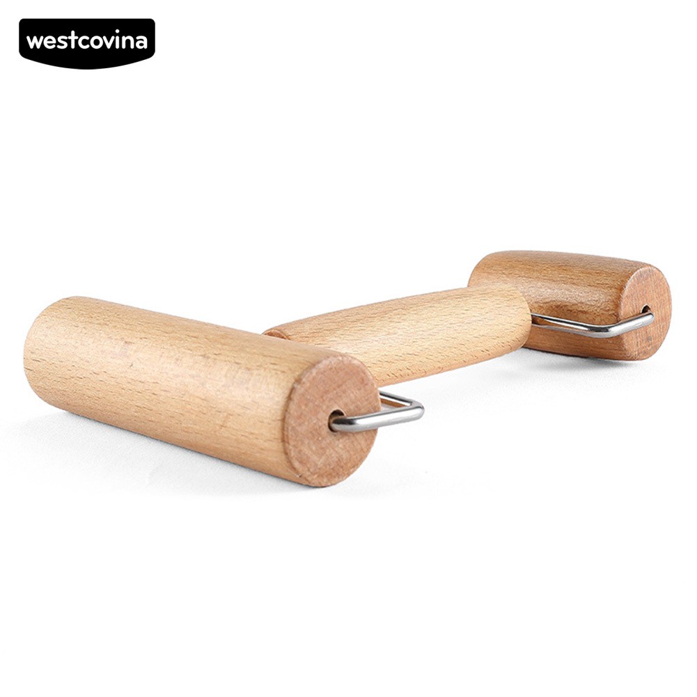 Phương Tây✔ Cây Lăn Bột Làm Bánh Hai Đầu Bằng Gỗ