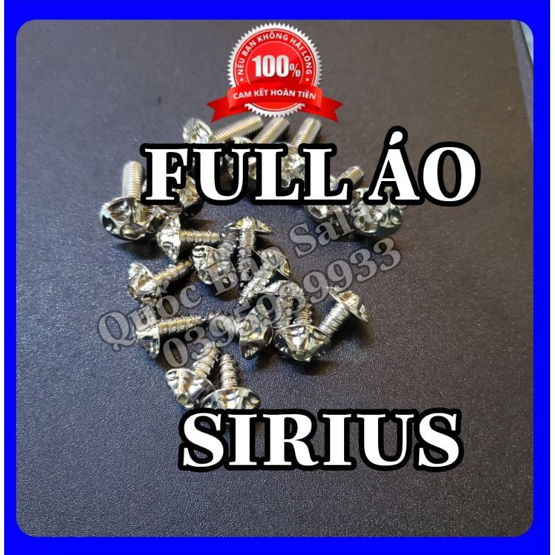 Full Bộ Ốc Dàn Áo Sirius 110 Jupiter Salaya TBT Inox 304 Hàng Chuẩn Thái