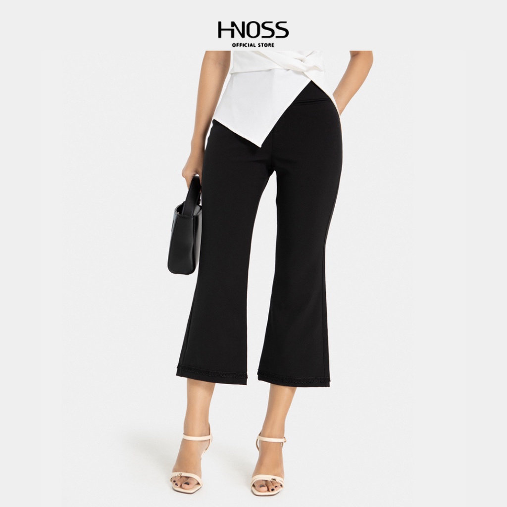 Quần Tây Nữ Thời Trang HNOSS Dáng Lửng Ống Loe HNQDA014