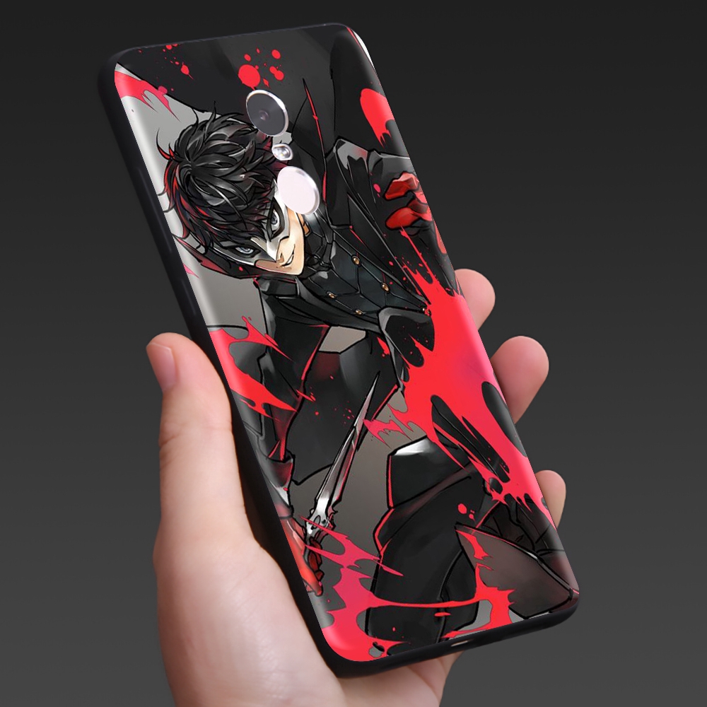 Ốp điện thoại mềm họa tiết Persona 5 cho Redmi Note 4A 4X 5 5A 6 6A 7 Plus Pro