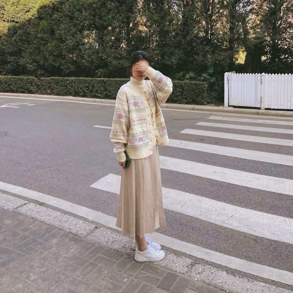 Áo len đan vintage Pullover Cardigan - Dreamy.nt