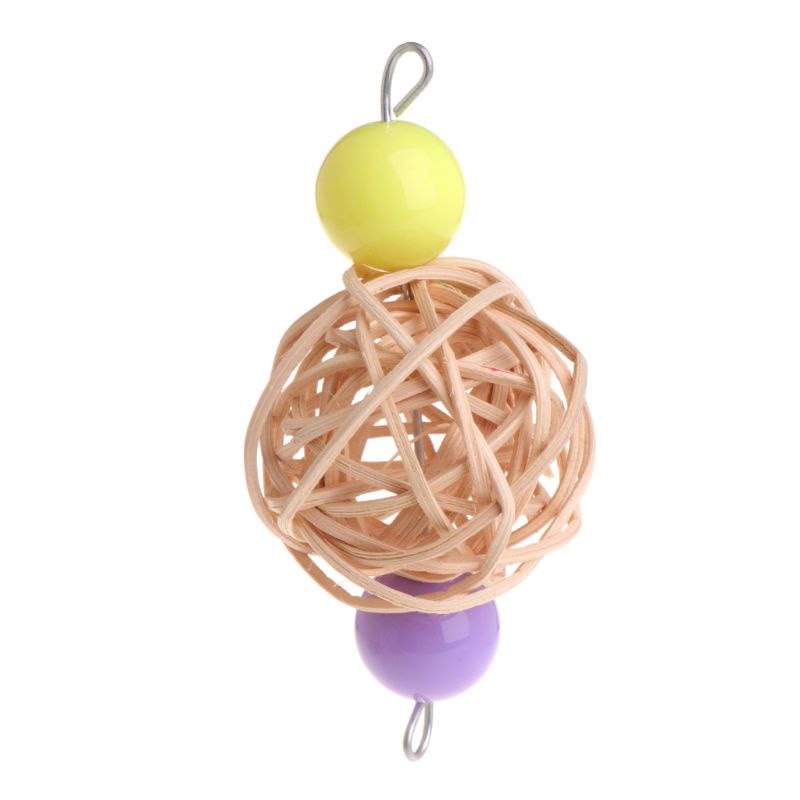 Đồ Chơi Bóng Đan Mây Nhiều Màu Vui Nhộn Cho Vẹt