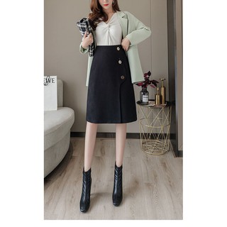 *❣️FREESHIP❣️CHÂN VÁY CHỮ A 3 NÚT