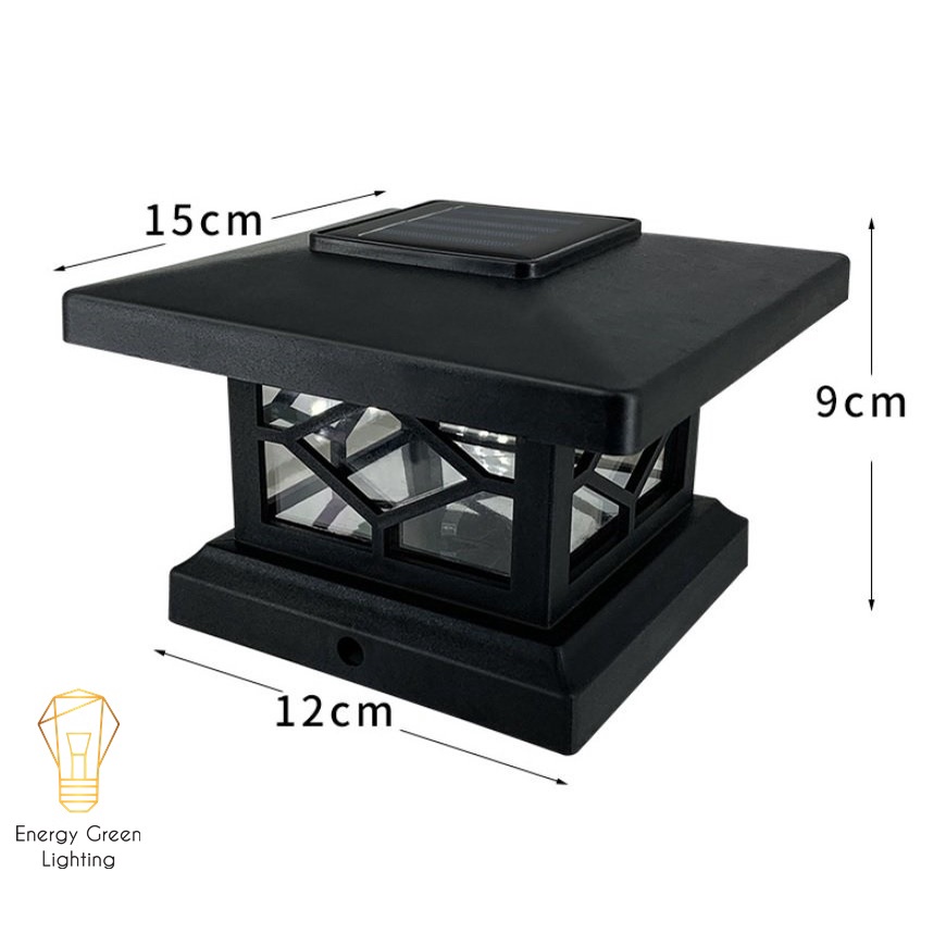 Đèn Sân Vườn Ngoài Trời Energy Green Lighting NT-5 - Trụ Cổng Cột Đèn Hàng Rào Mái Hiên - Năng Lượng Mặt Trời