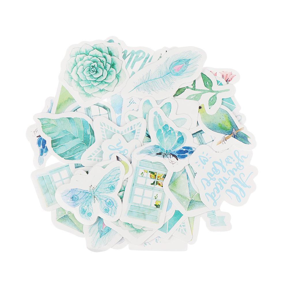 Bộ 46 Miếng Dán Hình Cô Gái Nhật Bản Dùng Trang Trí Ván Trượt / Sổ Tay / Hành Lý