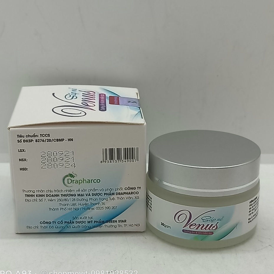 [Chính Hãng] Sáp Nẻ Venus Dưỡng Ẩm và Làm Mềm Mịn Da - Lọ 30g