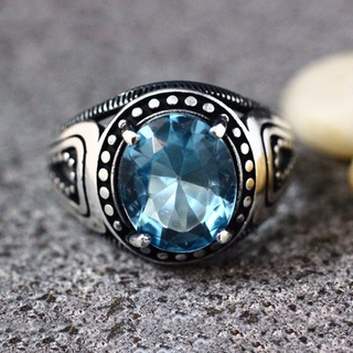 Nhẫn thép titan màu bạc đính đá zircon thời trang