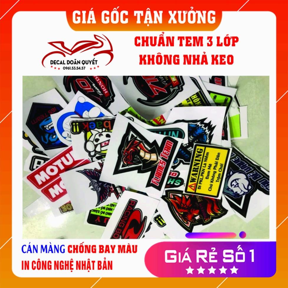 Logo dán xe - Sticker 3 lớp cao cấp - Tem dán xe ido cao cấp chống nước