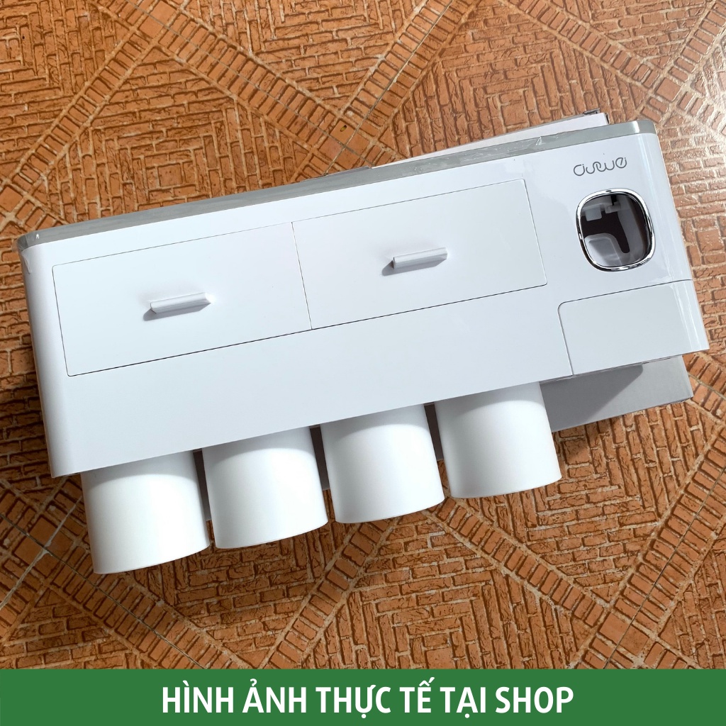 Bộ nhả kem đánh răng tự động OENON kèm cốc kệ phòng tắm thông minh