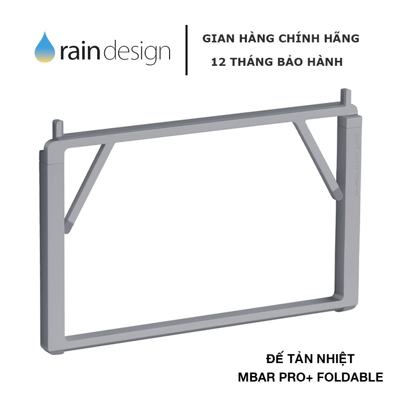 GIÁ ĐỠ TẢN NHIỆT RAIN DESIGN (USA) MBAR PRO+ FOLDABLE LAPTOP GRAY - RD-10085 - HÀNG CHÍNH HÃNG