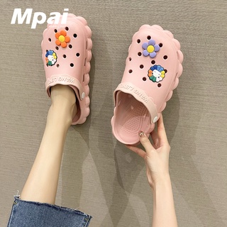 Giày sandal có lỗ xỏ ngón hình hoa hướng dương phong cách mới cho nữ 2025