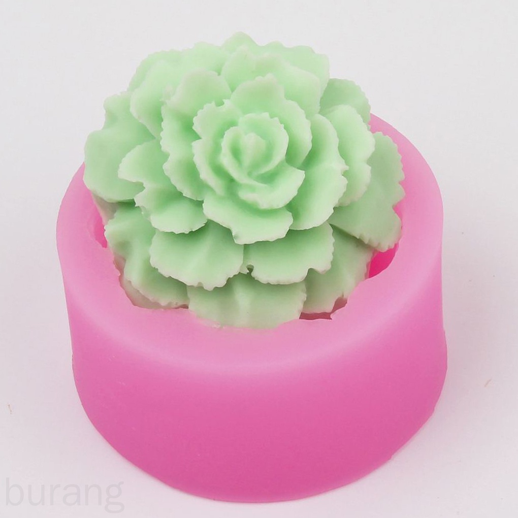 Khuôn Silicone Cấp Thực Phẩm Hình Bông Hoa 3d Làm Xà Phòng / Bánh / Xà Phòng