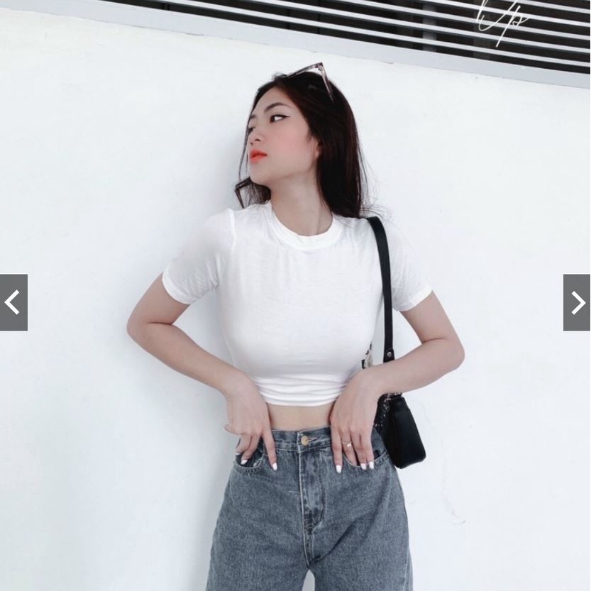 [HCM] Áo Croptop Nữ Tay Ngắn Kiểu Dáng Ôm Body,Áo Nữ Trơn Cổ Tròn Chất Thun Co Dãn Thoáng Mát Thời Trang