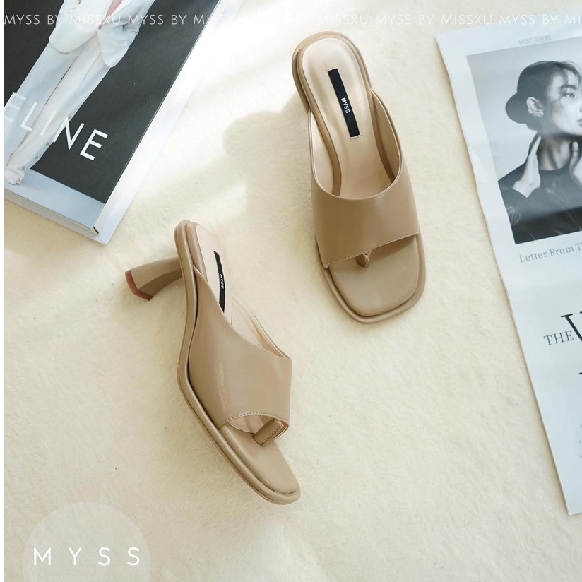 Giày guốc nữ khoét eo phối gót ngựa 5 cm cao cấp thời trang MYSS - SU161