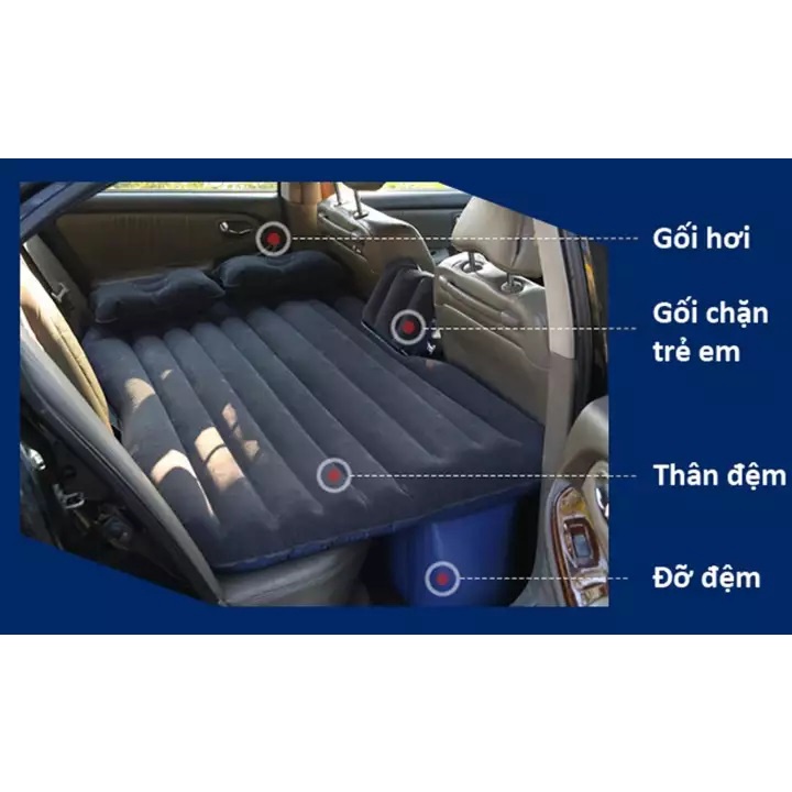 Đệm Hơi Ô Tô Bơm Tự Động – Thiết Kế VÕNG TREO Tiện Lợi VERSION 3 - Carzone