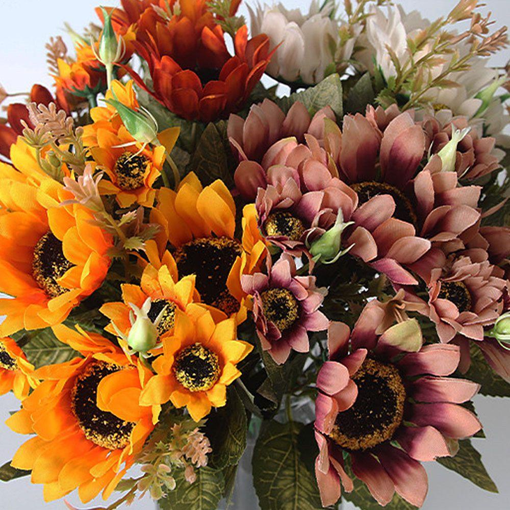 KUNHEV Hoa Mẫu Đơn Nhân Tạo 7 Nhánh Dùng Trang Trí Tiệc Cưới