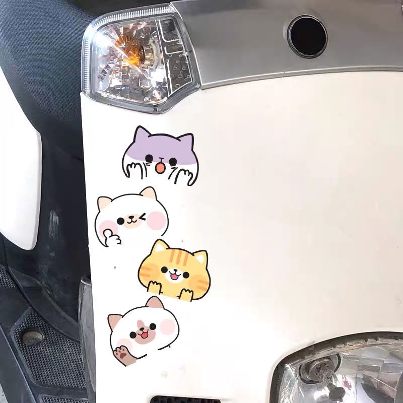 Miếng Dán Trang Trí Chống Trầy Xước Chống Thấm Nước Họa Tiết Mèo Dễ Thương