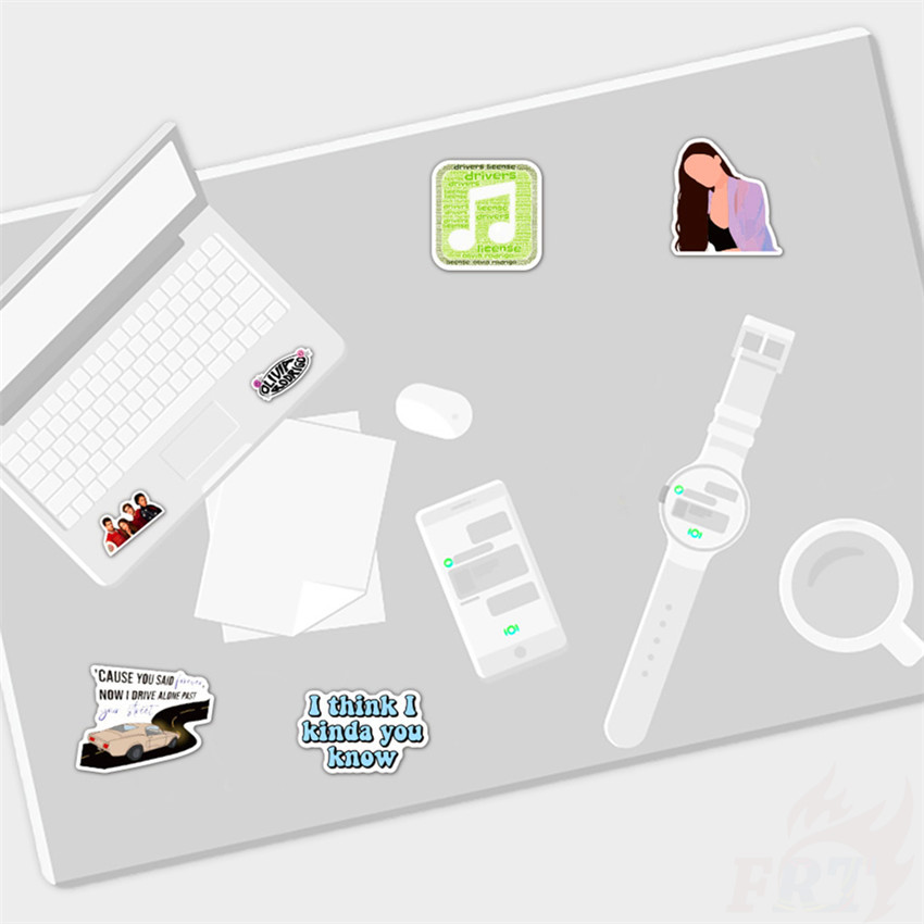 50Pcs/Set ❉ POP Singer Olivia Rodrigo Series 01：Spotify Drivers License Stickers ❉ DIY Fashion Mixed Waterproof Doodle Decals Stickers