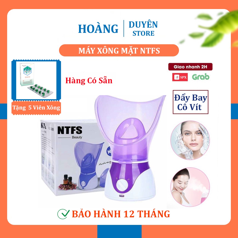 MÁY XÔNG MẶT THẢO DƯỢC TÍM NTFS + XÔNG MŨI HỌNG + Bảo Hành 1 Năm