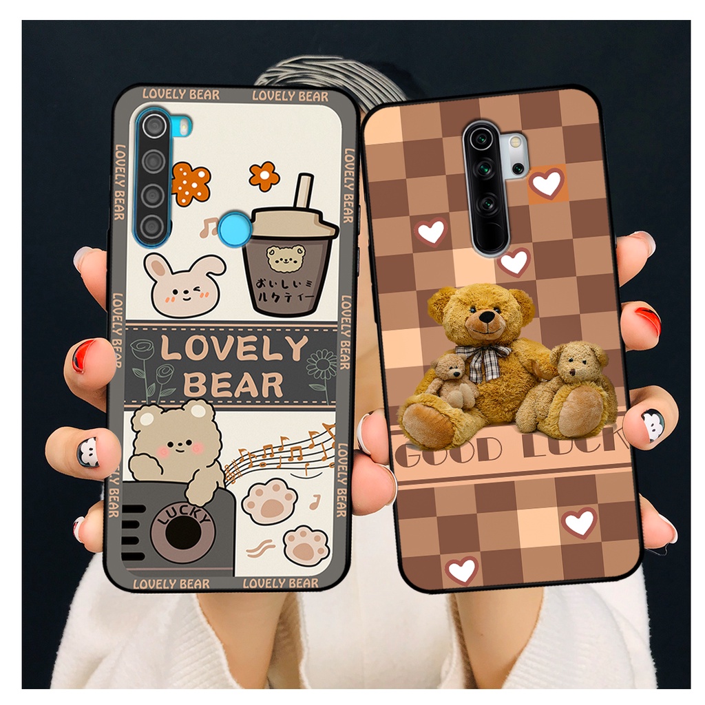 Ốp lưng Xiaomi Redmi Note 8 / Note 8 Pro in hình gấu bear dễ thương, bền đẹp