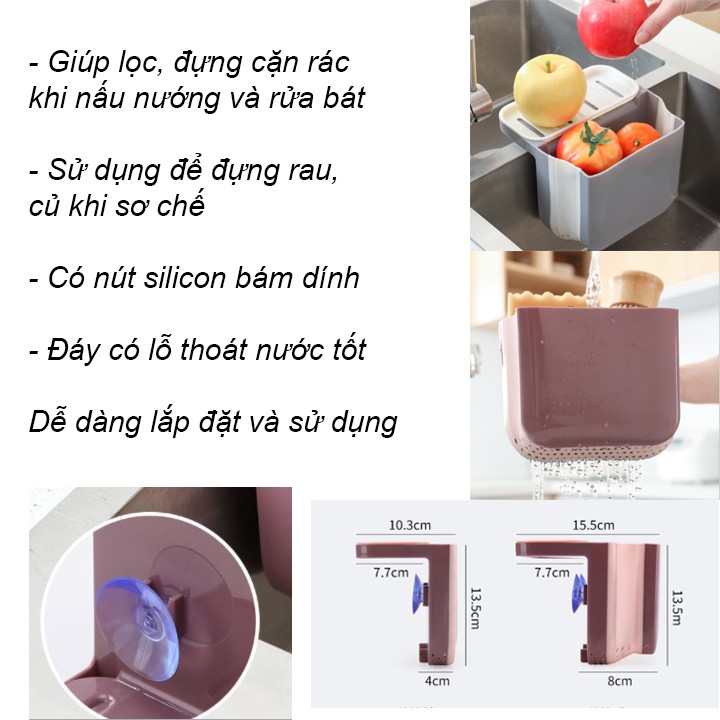 GIỎ LỌC RÁC BỒN RỬA BÁT GẬP GỌN