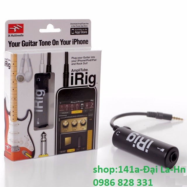 Cáp iRig AmpliTube kết nối đàn Guitar với Điện thoại