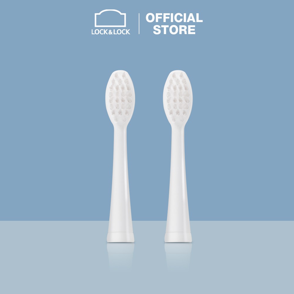 Đầu bàn chải điện Lock&amp;Lock, Portable Electric toothbrush heads, 2pcs - màu trắng - ENR536WHT