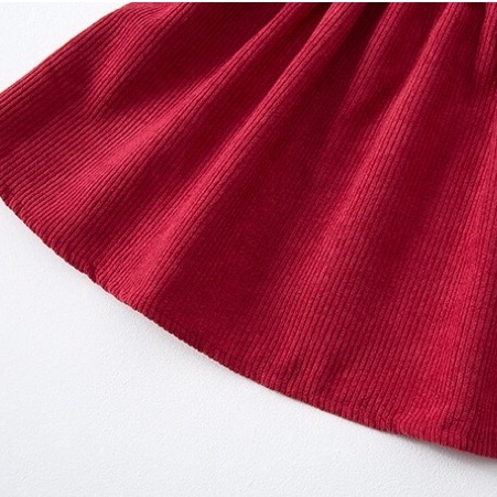 Váy thu đông chất nhung tăm hàng Quảng Châu cho bé 10-20kg
