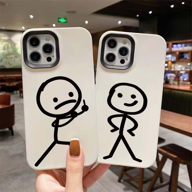 Ốp Điện Thoại Silicon TPU Mềm Chống Sốc In Hình Người Nhỏ Cho iPhone 14 13 12 11 Pro Promax 6 6S 7 8 Plus X XR XSMax SE