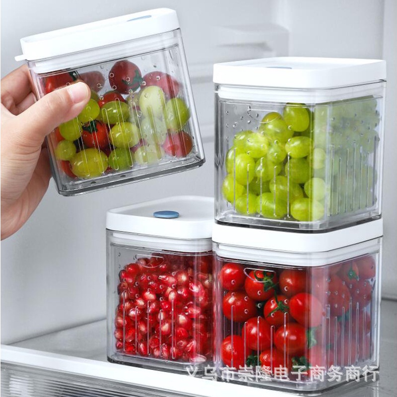 Hộp Đựng Thực Phẩm Hai Tầng Trong Suốt Có Nắp Đậy Tiện Dụng Cho Nhà Bếp