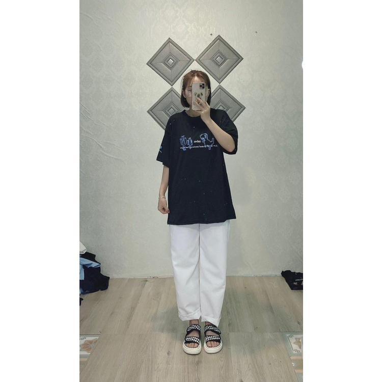 ( SALE HÓT ) Set Đồ Áo Thun Áo phông Nữ Tay Lỡ unisex Kèm Quần ống rộng Ulzzang - ZADOLA FASHION