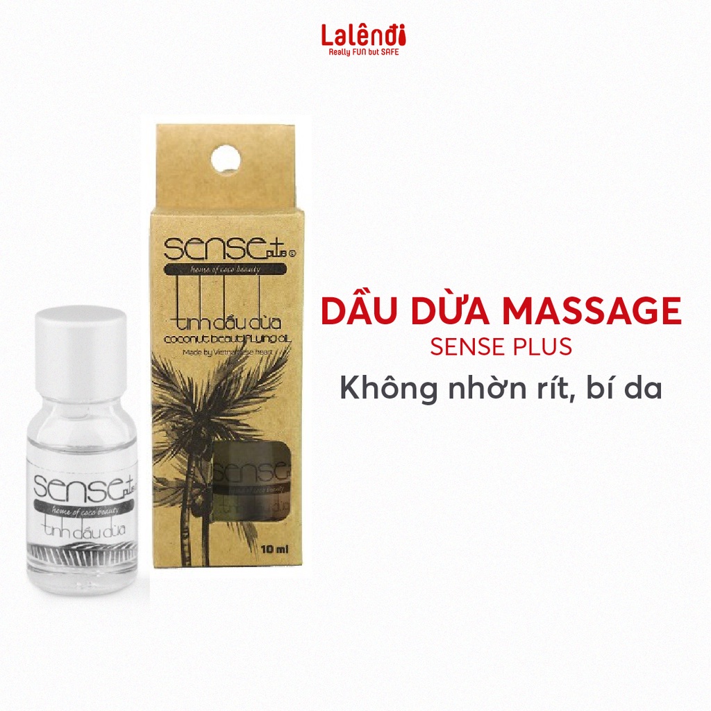 Tinh dầu dừa Massage Yoni/Lingam Sense Plus , lành tính , chiết xuất từ dừa tươi chính hiệu 10ml | Lalendi