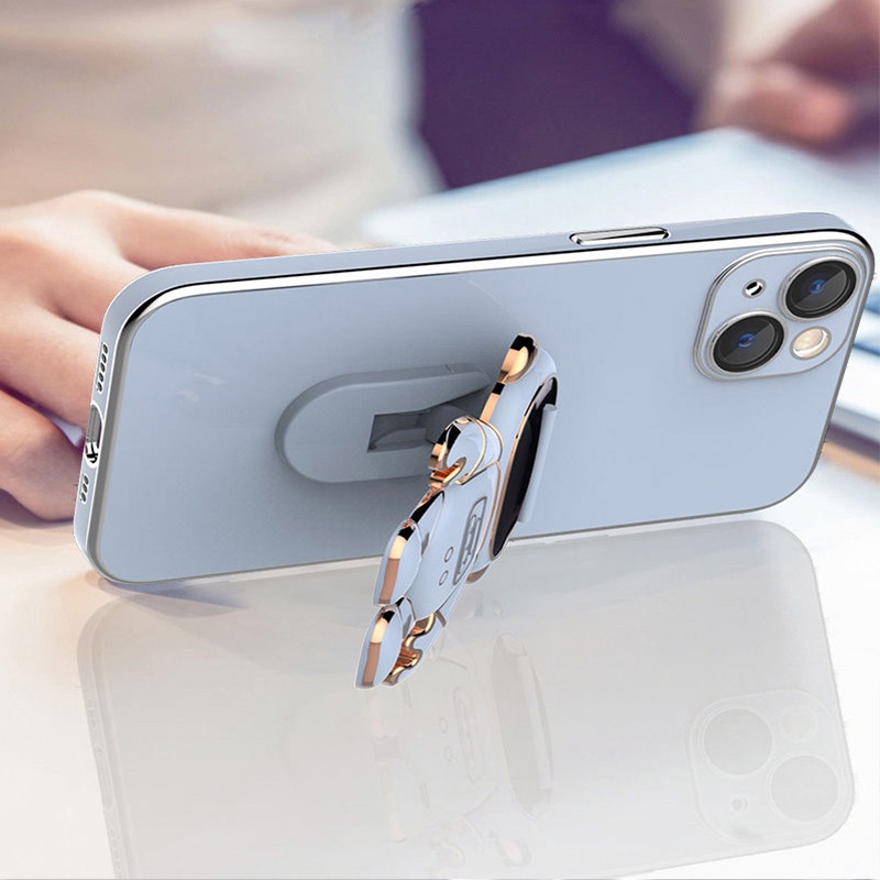 Ốp Điện Thoại Họa Tiết Phi Hành Gia 6D Có Giá Đỡ Cho iPhone 7 8 6s 6 Plus XR XS Max
