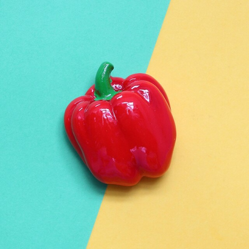 Nam Châm Dán Tủ Lạnh Hình Rau Củ Quả / Ớt / Nấm 3D Độc Đáo