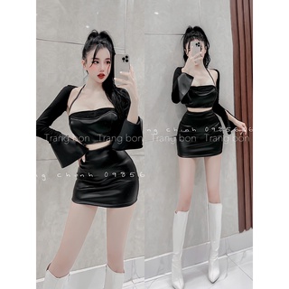 Set áo phối dây-cvay da