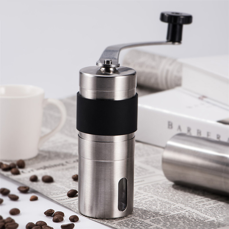 Máy xay cà phê bằng thép không gỉ có thể điều chỉnh hạt cà phê gia vị du lịch gia đình công cụ máy xay thủ công cầm tay