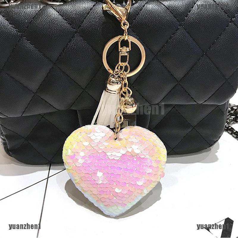 Móc Khóa Hình Trái Tim Đính Kim Sa Lấp Lánh