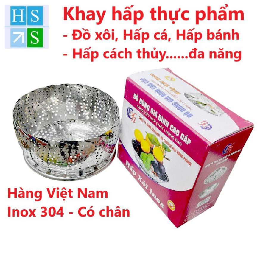 Vỉ hấp thực phẩm inox (Hàng dầy) đa năng, đồ xôi, hấp bánh, hấp cá, hấp cách thủy, khay hấp, xửng hấp đồ ăn -Npp HS Shop