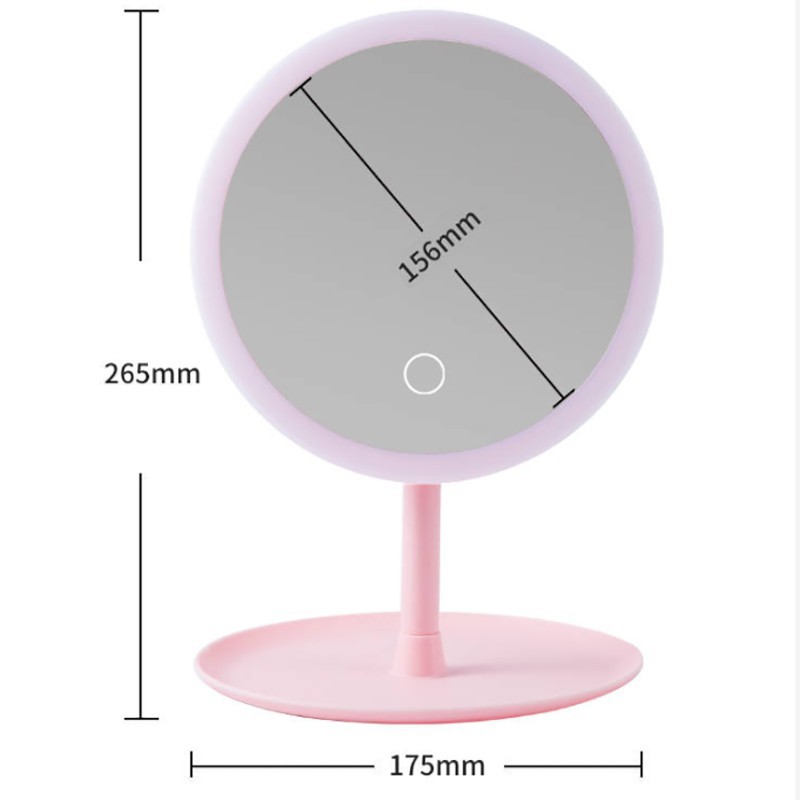 Gương trang điểm có đèn LED chiếu sáng có thể sạc lại tiện dụng