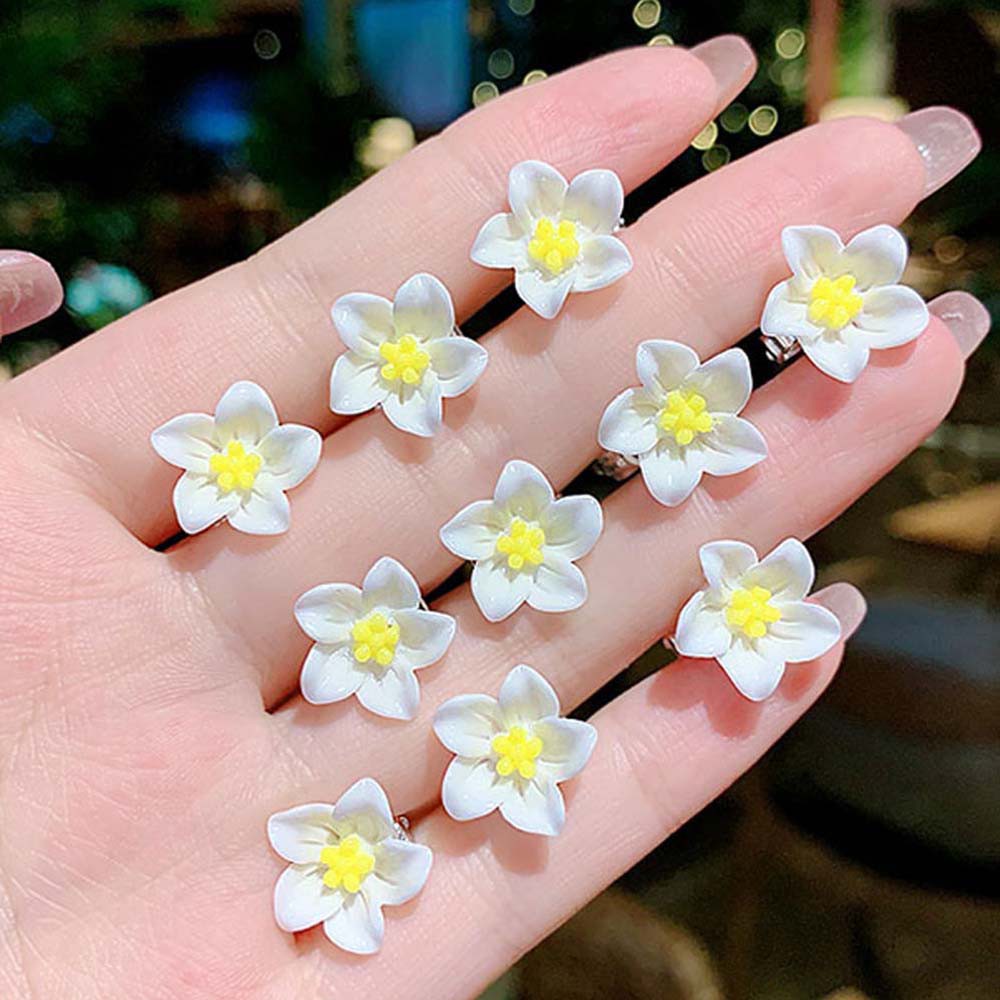 Bộ 10 Kẹp Tóc Bằng Gốm Nhiều Màu Đáng Yêu Cho Bé Gái