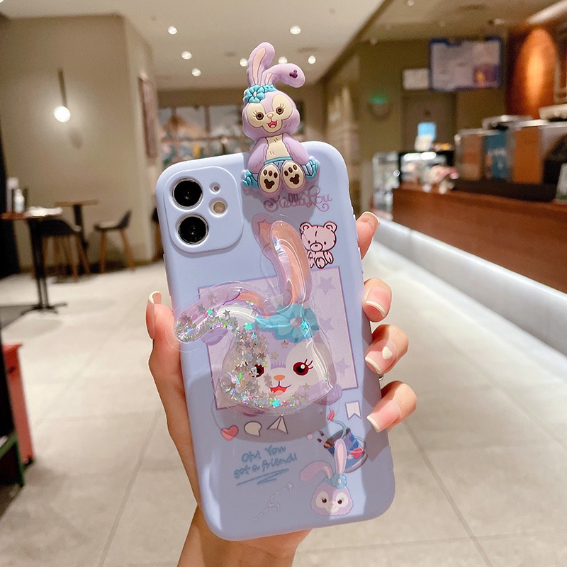 Ốp Điện Thoại Kim Tuyến Nước Có Giá Đỡ Cho Vivo Y12S Y17 Y15 2020 V21 V20 Pro Y21S Y20 S Y02S Y33S Y22S V23e V25