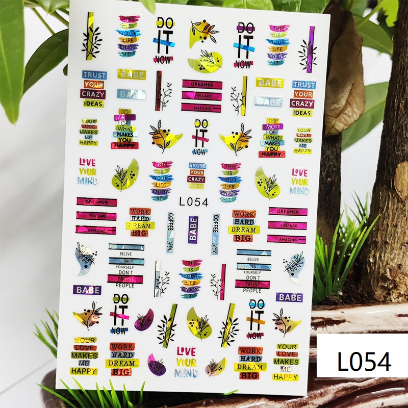 Miếng Dán Trang Trí Móng Tay 3D Hình Hoa Lá Mùa Xuân Hè