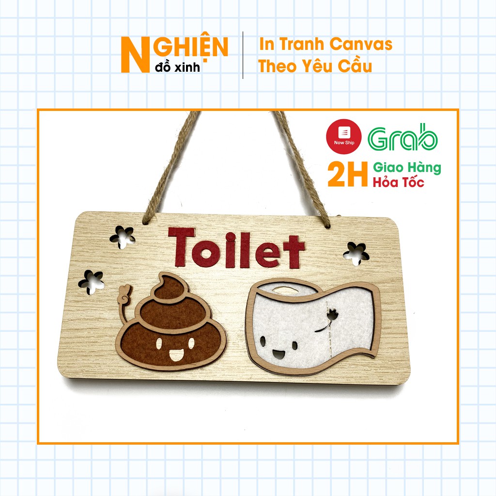 Trang Trí Phòng Cho Bé Bảng Gỗ Toilet